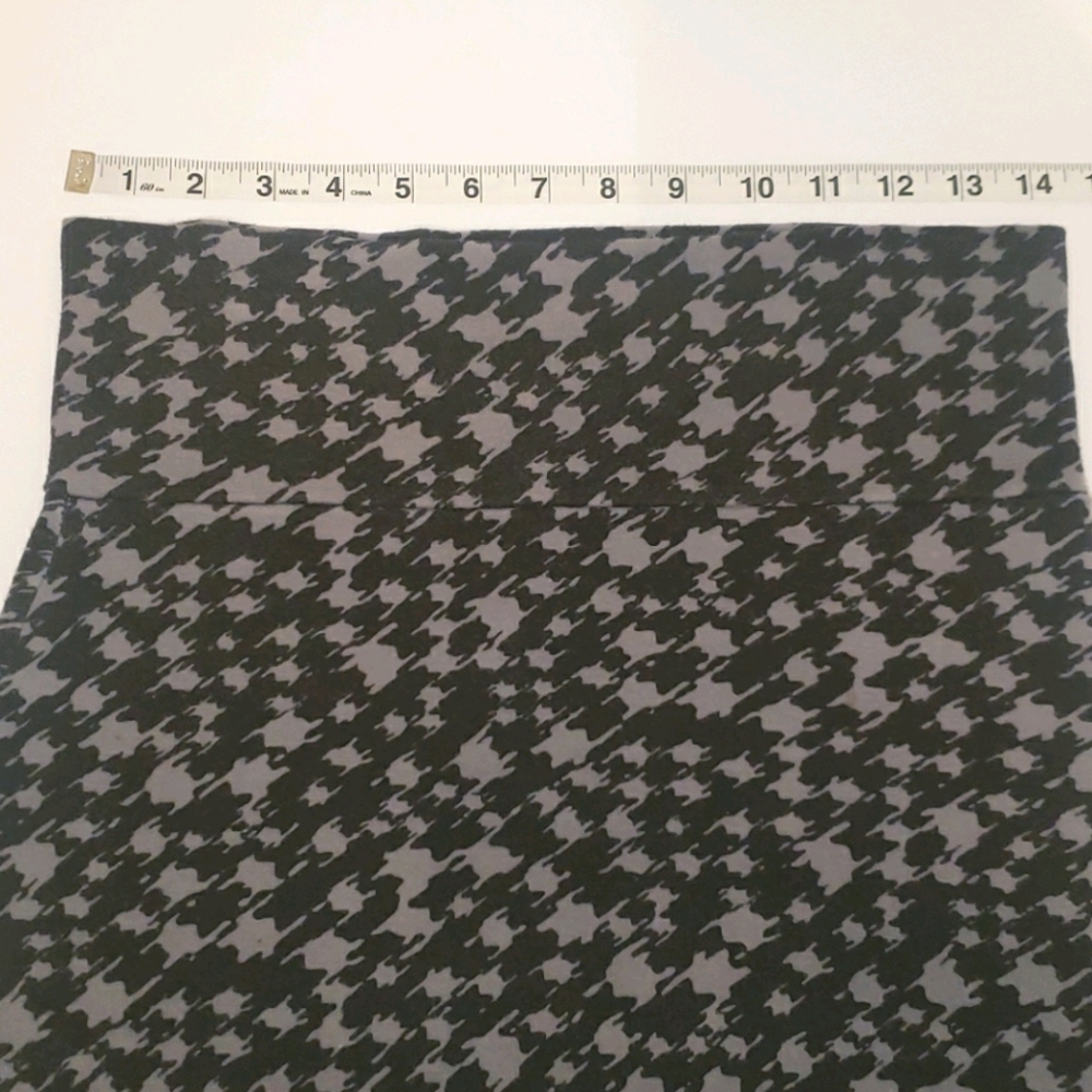 Lily White Houndstooth High Waisted Pencil Skirt L - Picture 9 of 10